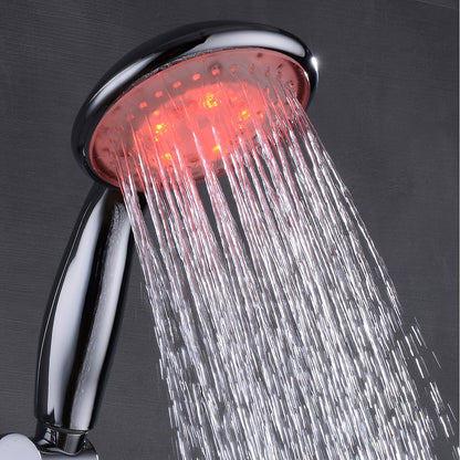 Chrome Contemporary LED Handheld Shower Head, ABS Plastic Hand Shower with Jet / Rainfall Spray Modes