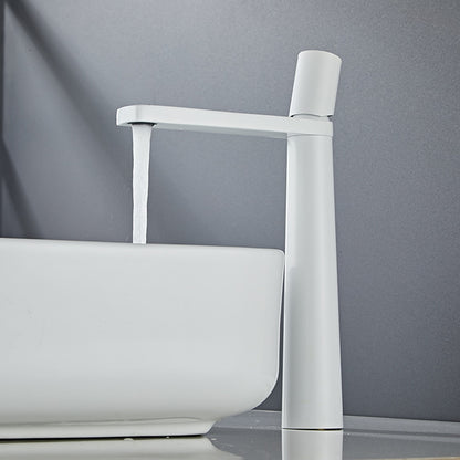 Modern Tall Single-Hole Vessel Faucet, Single-Handle Brass Bathroom Faucet