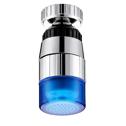 Chrome LED Faucet Aerator with Changing Light, Contemporary ABS Faucet Nozzle Attachment