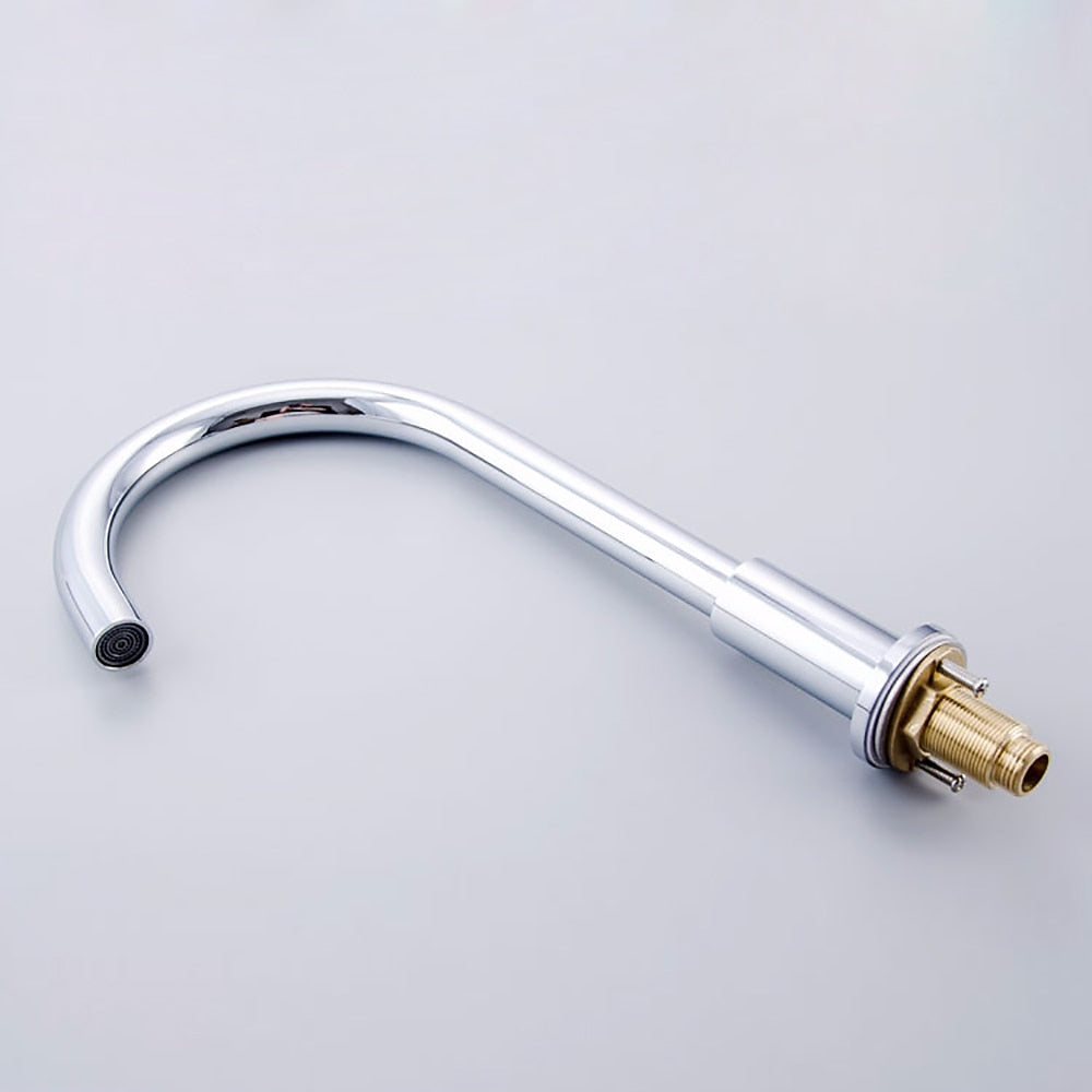 Chrome 5-Hole Deck-Mount Tub Filler Faucet, 3-Handle Brass Tub Faucet with Handheld Shower