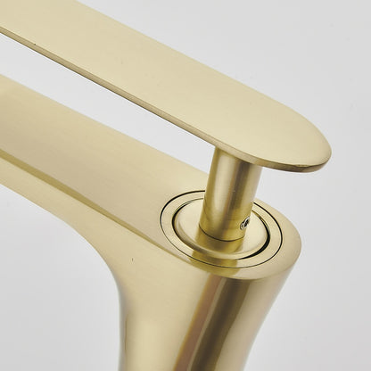 Modern Tall Vessel Sink Faucet, Single-Handle Single-Hole Brass Faucet