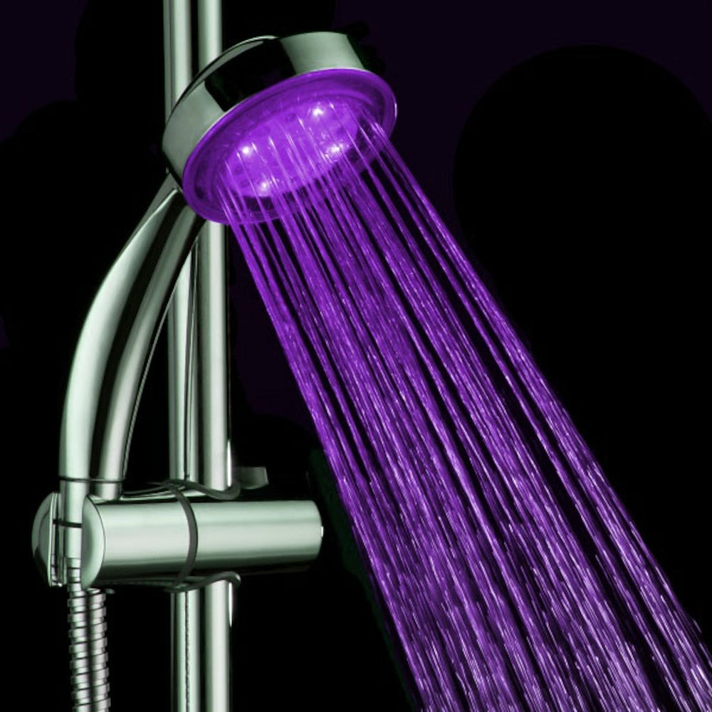 Chrome LED -Changing Handheld Showerhead, 2-Spray Mode Hand Shower