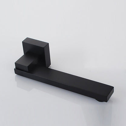 Matte Black Wall-Mount Swivel Spout Bathroom Faucet, Single-Handle 2-Hole Sink Faucet