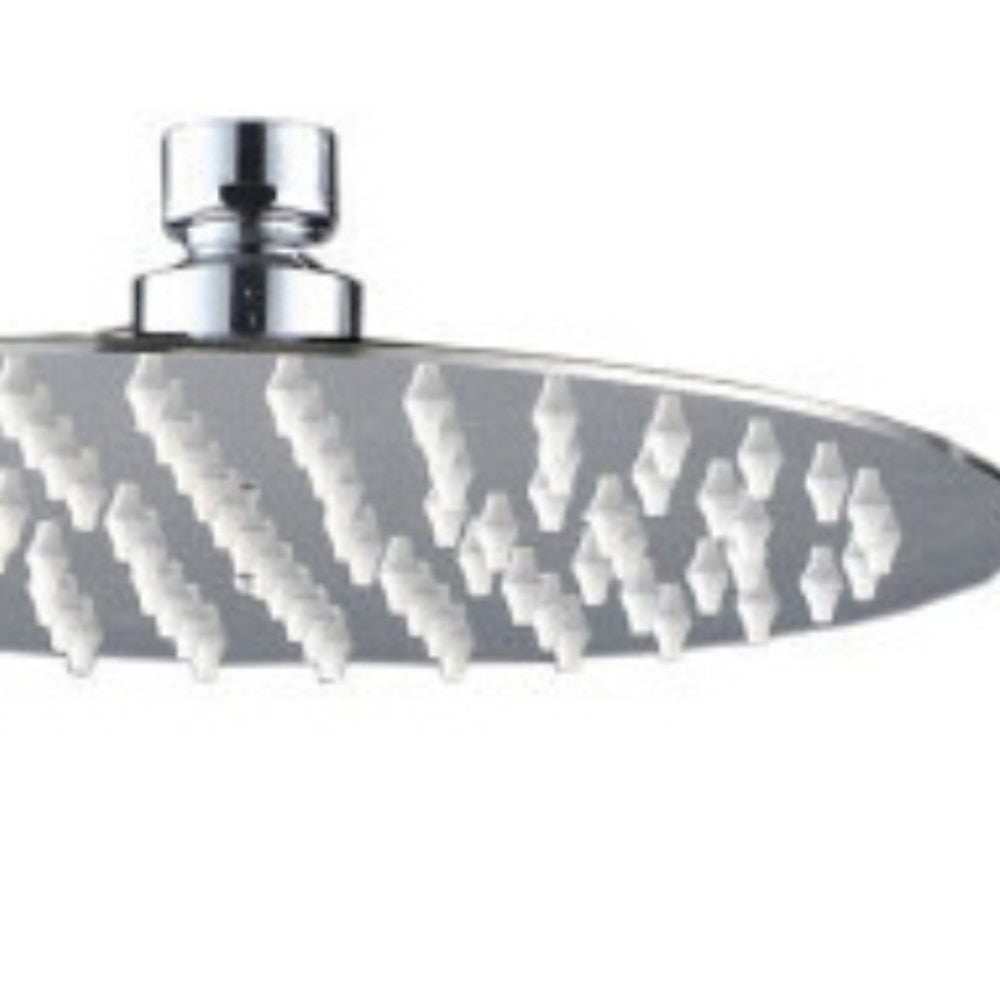 Chrome Round Rain Shower Head, Contemporary Stainless Steel Top Spray Showerhead