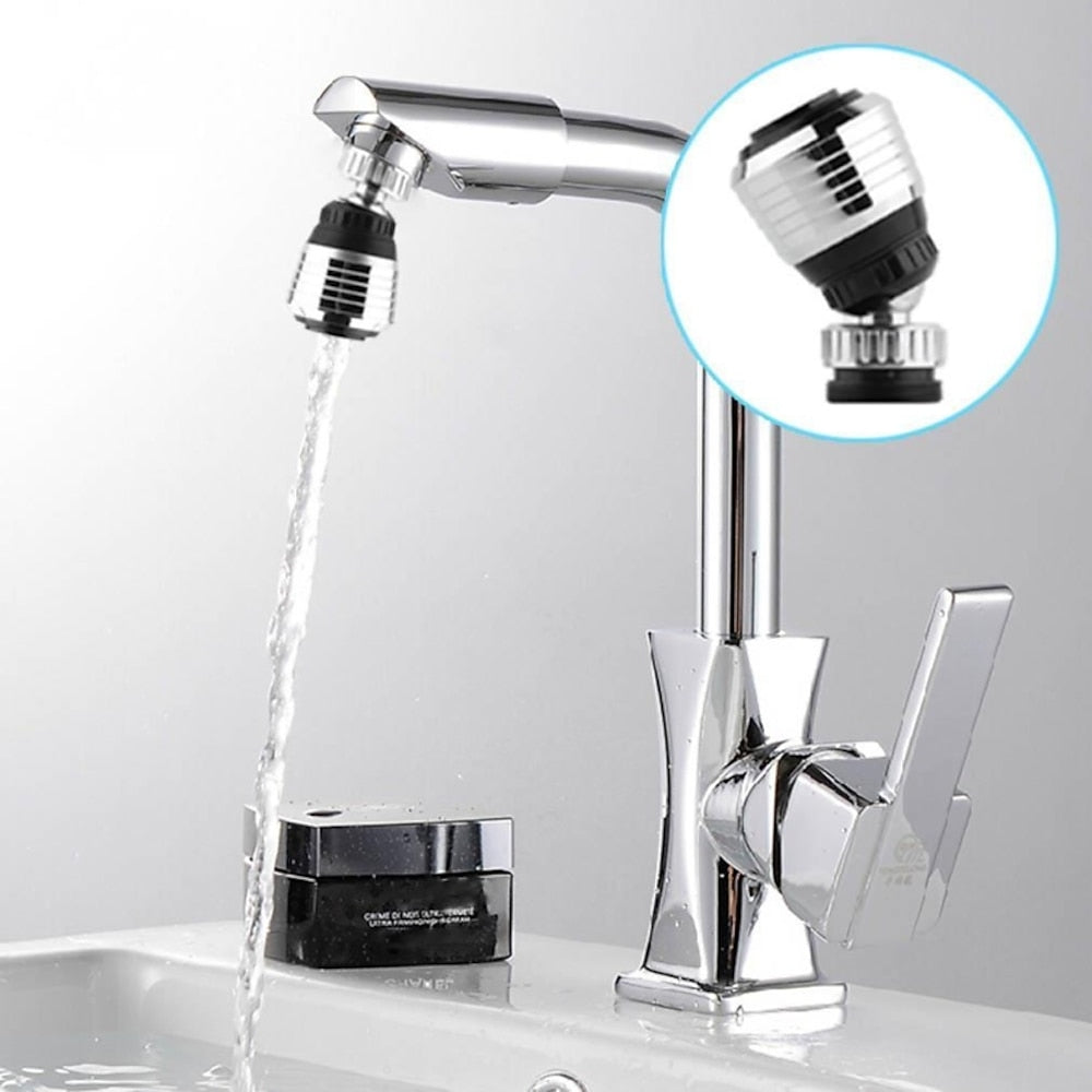 360-Degree Swivel Faucet Aerator, Dual Spray Mode Faucet Sprayer, Chrome / Matte Black