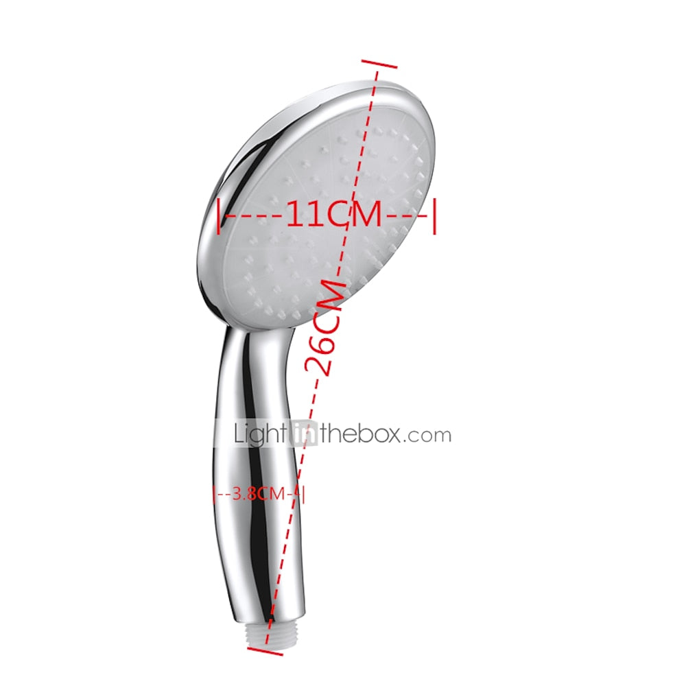 Chrome LED Handheld Shower Head, ABS Jet / Rainfall Spray Hand Shower
