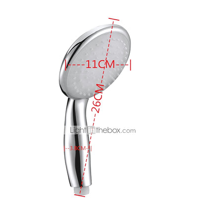 Chrome LED Handheld Shower Head, ABS Jet / Rainfall Spray Hand Shower