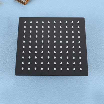 Rainfall Matte Black Shower Head, Contemporary Stainless Steel Shower Head