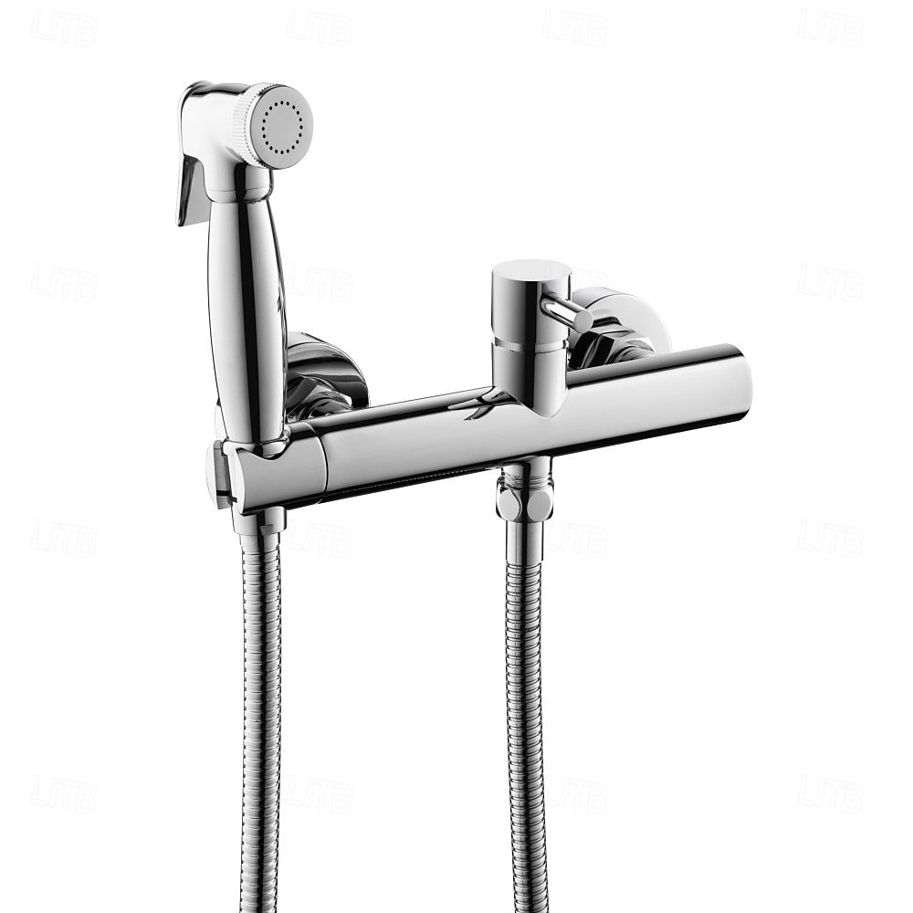 Self-Cleaning Handheld Bidet Faucet, Wall-Mount Single-Handle Mixer Valve, Chrome / Brushed Gold / Matte Black / Gunmetal