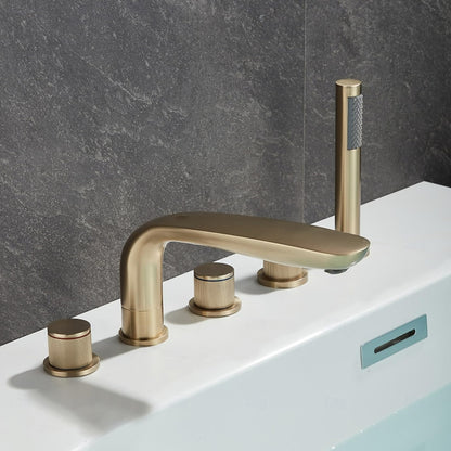 Waterfall Single-Hole Bathroom Faucet, Single-Handle Brass Vanity Faucet
