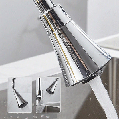 Electroplated Chrome 360-Degree Swivel Kitchen Faucet Spray Head, Multi-Function Rotating Faucet Nozzle