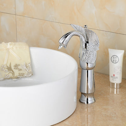 Retro Swan-Shaped Bathroom Faucet, Single-Handle Single-Hole Faucet