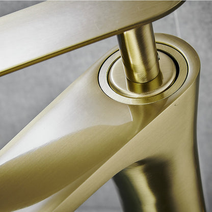Modern Tall Vessel Sink Faucet, Single-Handle Single-Hole Brass Faucet