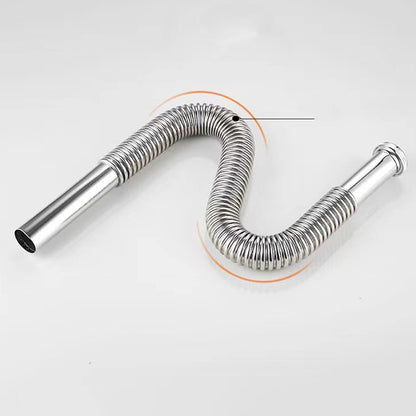 Flexible Expandable Waste Drain Hose, Universal Basin Sink Connector, Chrome / Antique Brass