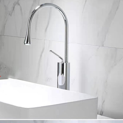 Rotatable High Arc Vessel Sink Faucet, Single-Hole Single-Handle Brass Faucet