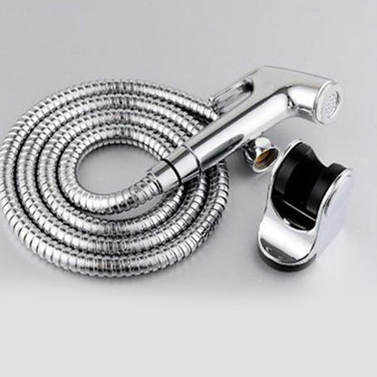 Chrome ABS Handheld Bidet Sprayer, Wall-Mount Toilet Shattaf with Hose / Holder