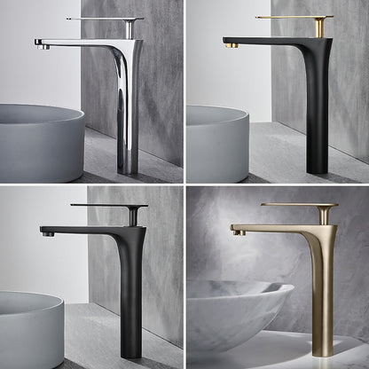 Modern Vessel Sink Faucet, Single-Handle Brass Bathroom Faucet