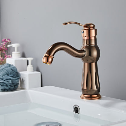 Single-Handle Bathroom Sink Faucet, Vintage Single-Hole Deck-Mount Basin Faucet, Oil-Rubbed Bronze / Matte Black / Brushed Nickel / Chrome / Polished Gold