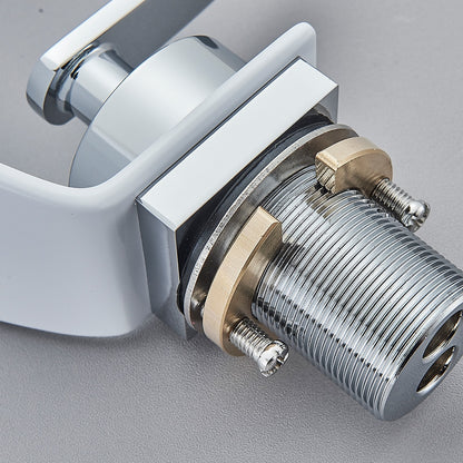 Waterfall Single-Handle Single-Hole Bathroom Faucet, Deck Mounted Basin Faucet