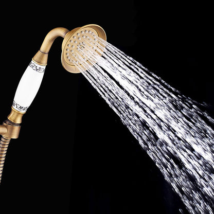 Vintage Telephone- Wall-Mount Tub Faucet, Brass Tub Faucet with Handheld Shower