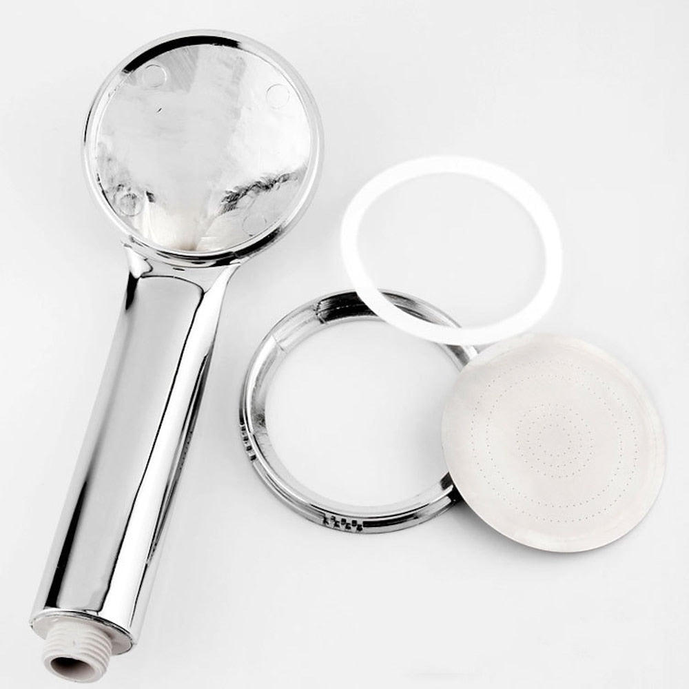 High-Pressure Rainfall Handheld Shower Head, Modern Single-Function ABS Shower, Chrome / Matte Black