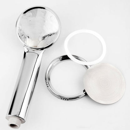 High-Pressure Rainfall Handheld Shower Head, Modern Single-Function ABS Shower, Chrome / Matte Black