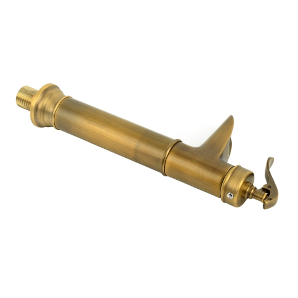 Waterfall Antique Brass Vessel Sink Faucet, Single-Handle Deck-Mounted Brass Faucet