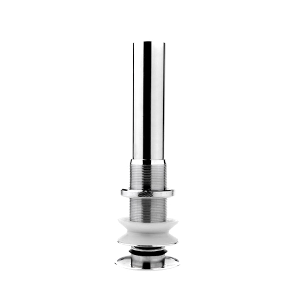 Chrome Brass Pop-Up Sink Drain with Overflow, Contemporary Bathroom Vanity Basin Sink Drain