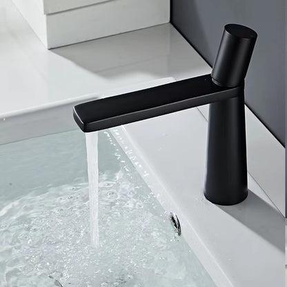 Modern Single-Hole Bathroom Faucet, Single-Handle Brass Basin Faucet, Chrome / Matte Black / Gunmetal / Brushed Gold / Matte White